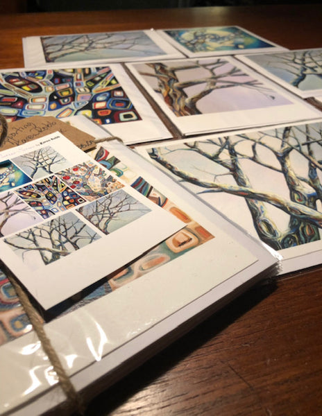 Artist Karen Robb created tree series .This piece is part of tree series and available for prints  and art cards best suited for home decor and gifts
